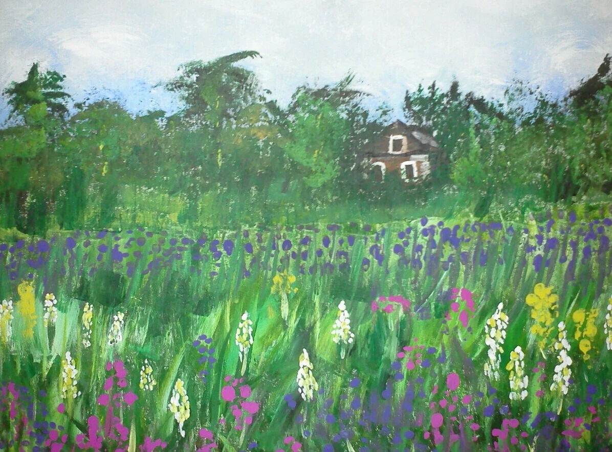 Field of Wildflowers — landscape painting by Jimmy S. Clark Jr.
