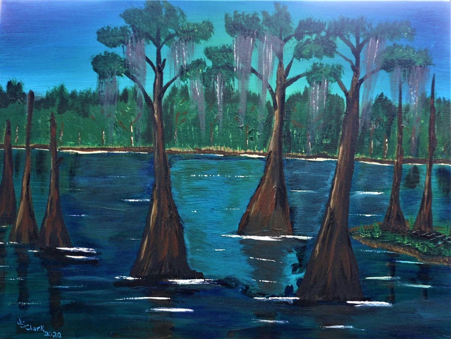 Louisiana Bayou — landscape painting by Jimmy S. Clark Jr.