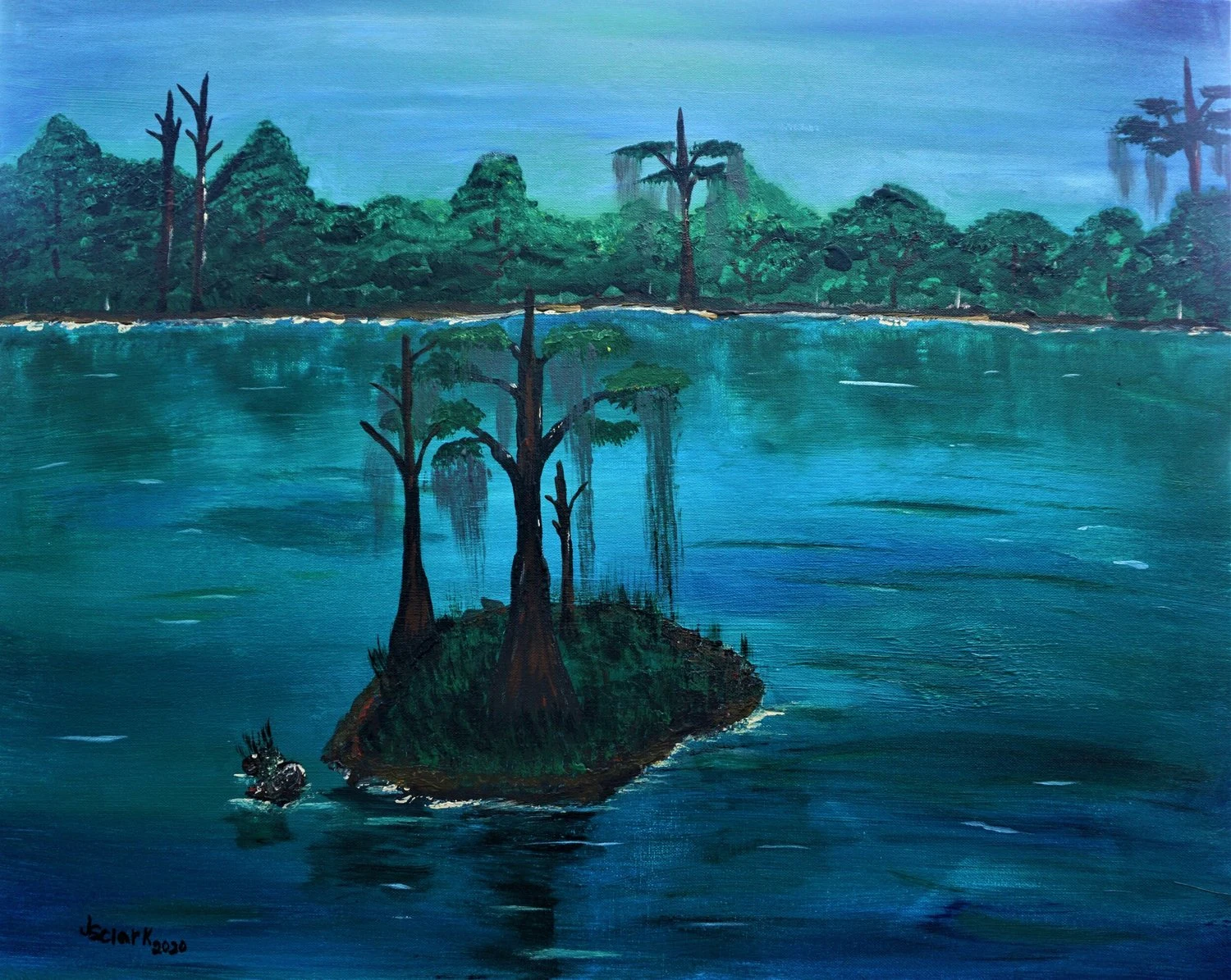 Louisiana Swamp — landscape painting by Jimmy S. Clark Jr.