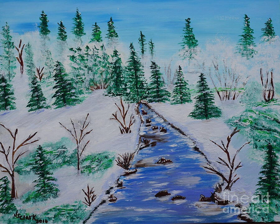 Winter Calmness — landscape painting by Jimmy S. Clark Jr.